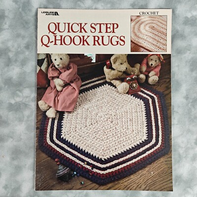 Vintage 1984 Quick Step Q-Hook Rugs Crochet Patterns   