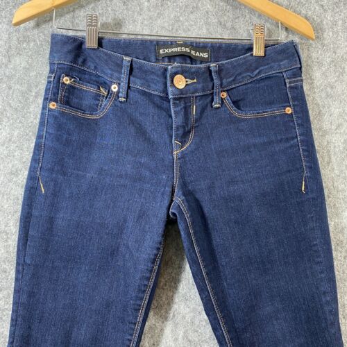 Express Women Jeans Size 2 Ankle Skinny Stella Low Rise Dark Wash Stretchy Denim - Bild 2 von 11