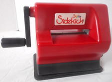 Sizzix Sidekick Red Die-Cutting Embossing Portable Crank Machine Suction Base