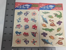 2x Sealed Vintage STICKER ZONE Temporary Tattoos by American Greetings, 1999