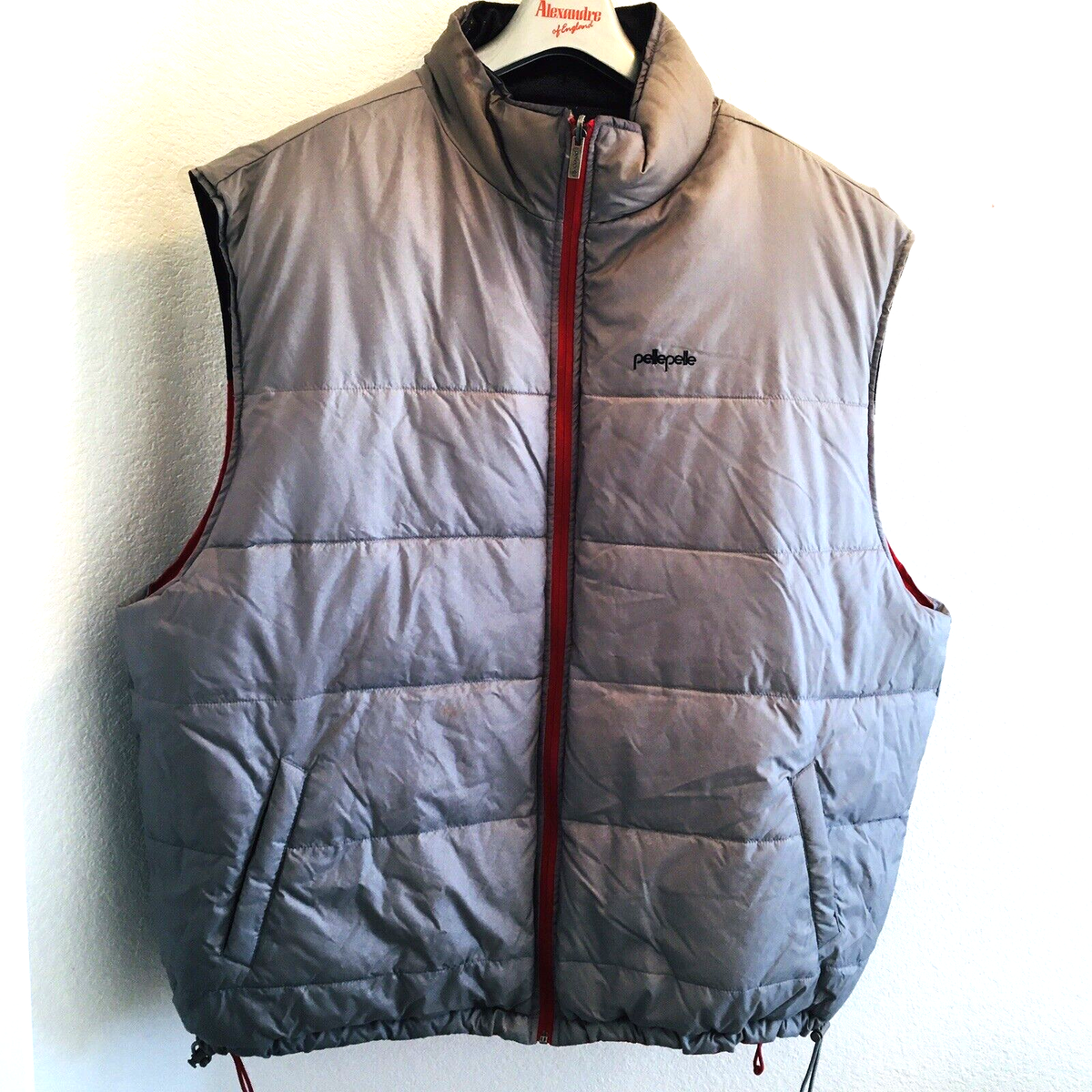 Pelle Pelle Sz 4XL Reversible Sleeveless Full Zip Puffer Vest Red 