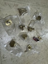 8 Pcs Round Modern Brass Cabinet Knobs Gold Knobs Drawer Dresser Knobs Kitchen