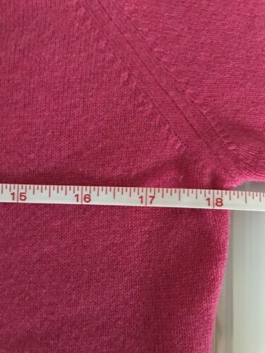Turnbull and Asser Crewneck Cashmere Sweater Womens Size M Pink Button Front - Picture 7 of 10