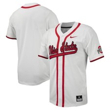 Ohio State Buckeyes Nike Men's White Full-Button Official NCAA Baseball Jersey