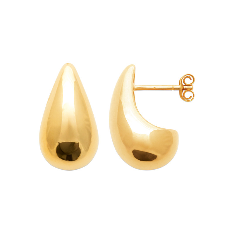 Boucles d'oreilles goutte d'eau plaqué or 18 carats cadeau femme