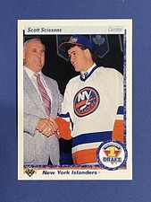 1990-91 Upper Deck Hockey Scott Scissons Rookie RC #1 Draft #357 NY ISLANDERS