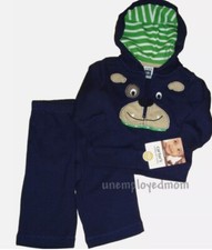Boys Cardigan Hoody Pant Set Outfit 2 pc Set Puppy Baby Shirt Trouser NB