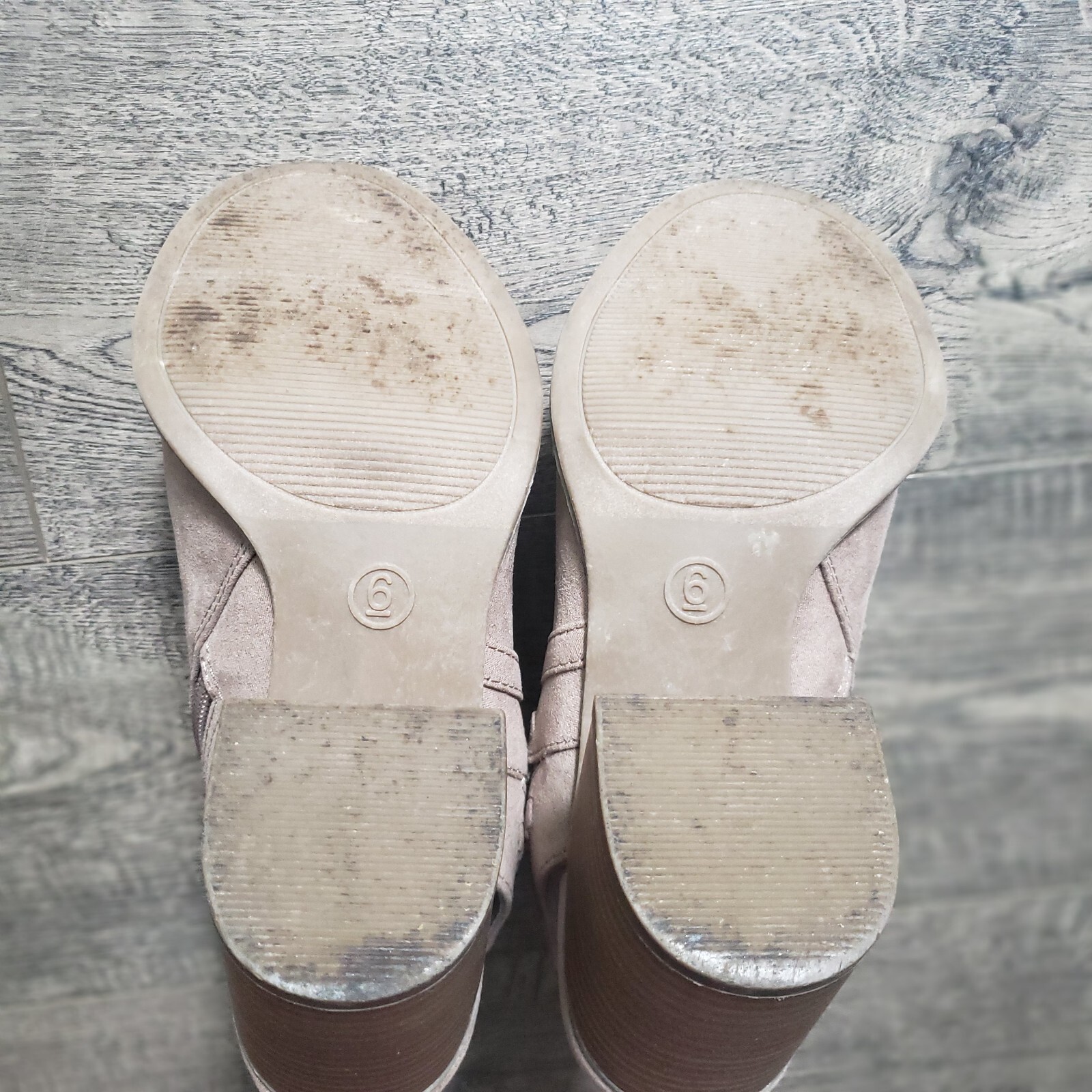 Universal Thread Open Toe Bootie High Block Grayi… - image 11