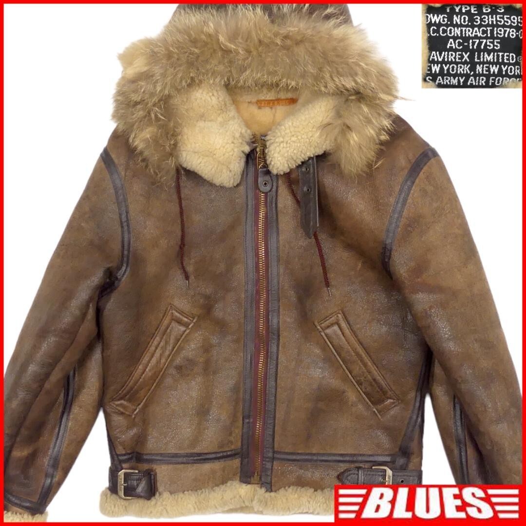唯一無二の個性を纏う【AVIREX】 B-3 PLANE AVIREX Men's Flight Jacket B-3 Leather JJ992 Size 34 Color
