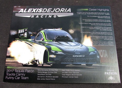 2017 Alexis Dejoria Tequilla Patron Funny Car NHRA Autographed HANDOUT/POSTCARD - Picture 2 of 2