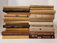 RANDOM Lot of 5 Hardcover BROWN TAN TAUPE Books Staging Props Decor Bookshelf