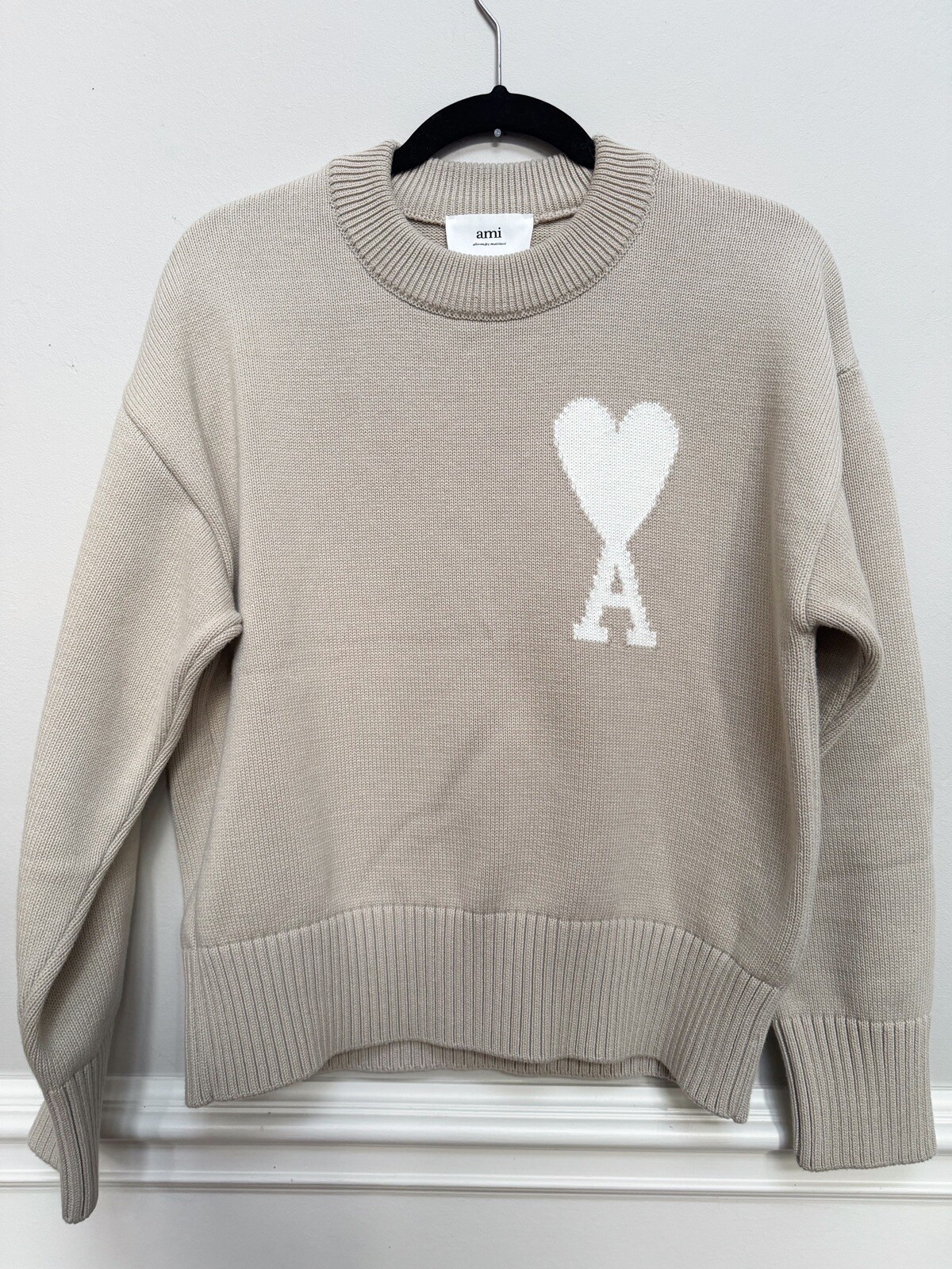 Ami Paris Sweater - Ami De Couer Sweater Beige - Size… - Gem Ami Paris Sweater - Ami De Couer Sweater Beige - Size… - Gem