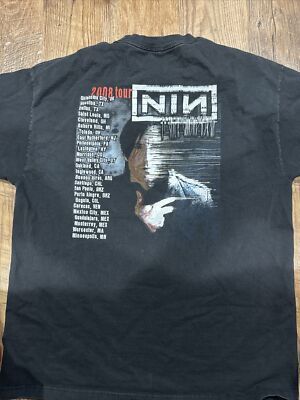 ミュージシャン NINE INCH NAILS bootleg T-shirt XL VINTAGE NINE INCH NAILS PRETTY HATE MACHINE BOOTLEG #0004