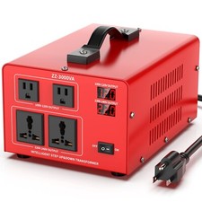 3000 Watts Voltage Converter Transformer Heavy Duty Step Up/Down Power Conver...