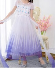 Halloween Kids' Deluxe Frozen 2 Elsa Halloween Costume Dress 5-6T