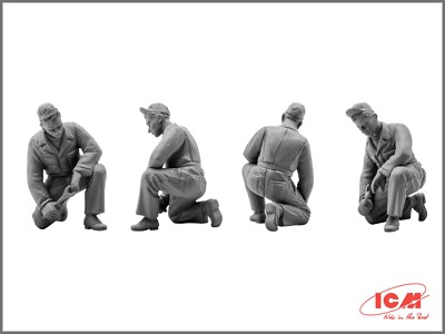 ICM 1/48 USAAF Pilots & Ground Personnel 1941-1945 Plastic Model Kit (48083)