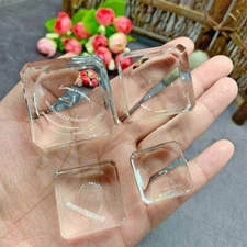 3PCS Clear Glass Display Stand Base Holder For Crystal Ball Sphere Globe Stone