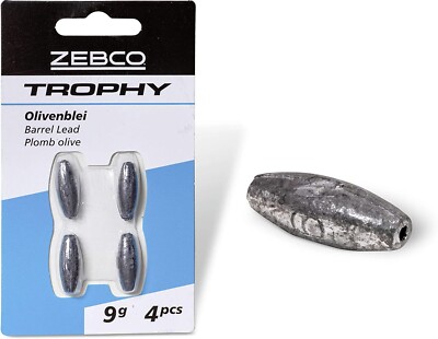 Zebco Trophy Olivenblei Angelblei Blei Grundblei Angeln 3g 10 Stück 6293003