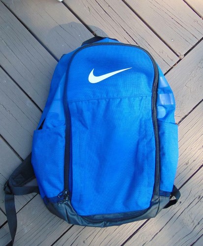 Vintage NIKE Blue White School Backpack 
