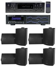 Technical Pro 6000w 6 Zone Home Theater Bluetooth Receiver 8 5.25" Speakers EQ