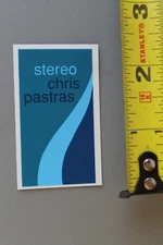 STEREO Skateboards Chris Pastras Blue OG 90's GB2 Vintage Skateboarding STICKER
