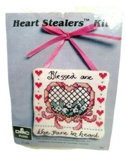 Heart Stealers Counted Cross Stitch kit 1989 New 4 X 5 inches