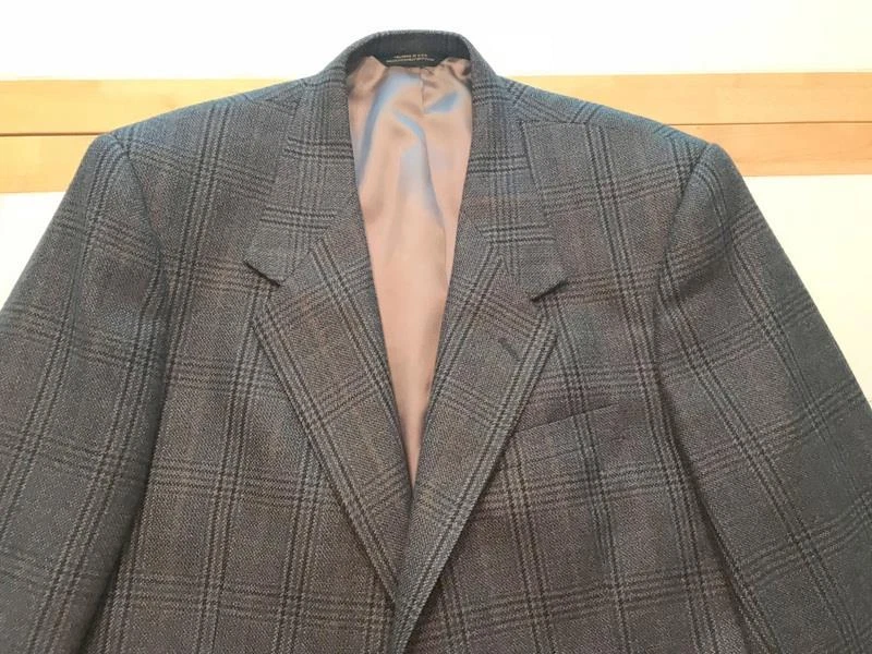Chaqueta a Cuadros Hombre Aquascutum 100% Lana Marrón Talla 44L en Perfecto Estado Foto 4 de 4