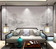 3D Gray Mountain ZHUB9272 Wallpaper Wall Mural Removable Self-adhesive Ann
