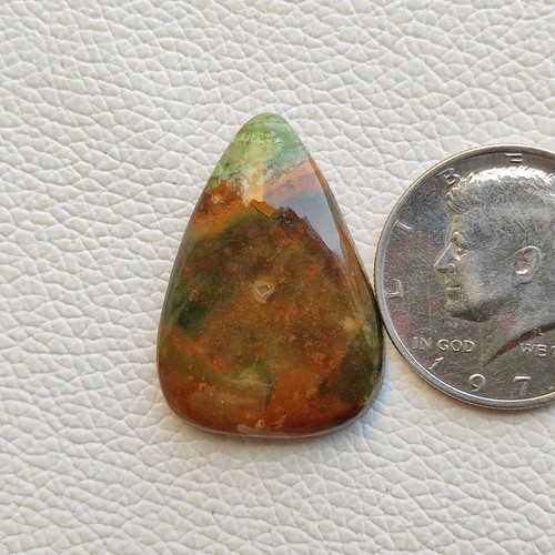 Designer multi colour chrome chalcedony cabochon high polish gemstone R12325 AU - Picture 4 of 5