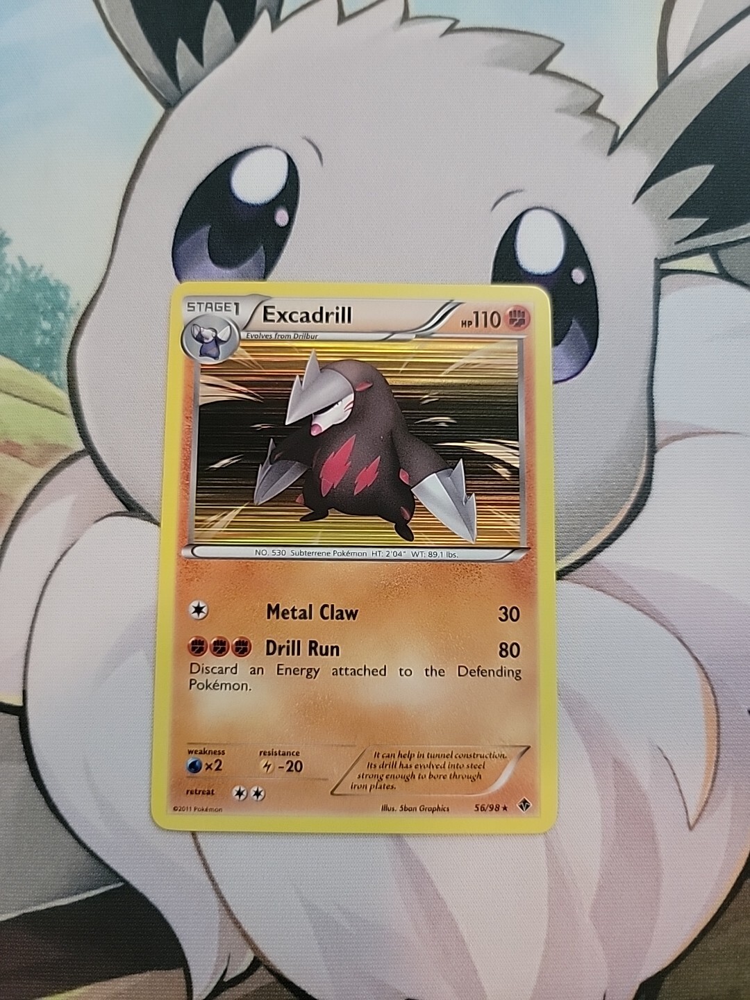 Excadrill 56/98 Rare Holo Pokemon TCG Card Emerging Powers NM W11