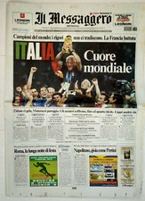 6715 GIORNALE MESSAGGERO LUNEDI 10 7 2006 CAMPIONI DEL MONDO COLLEZIONISMO SPORT