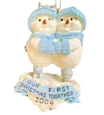 Snow Buddies Our 1st Xmas 2004 Ornament Christmas Tree Holiday Encore 97597 VTG