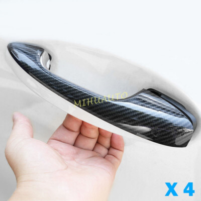 LHD Carbon Fiber Door Handle Trim For Mercedes A B C E GLA GLB GLC CLA EQC Class