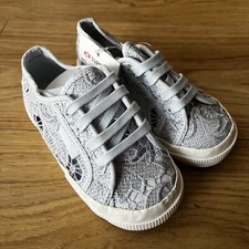 Image of Superga Kids Lace Blue Lace Up Pump Shoes UK9.5