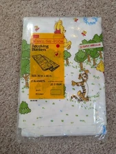 Winnie The Pooh Baby Receiving Blankets Rare New Vintage 2 Blankets Disney Sears