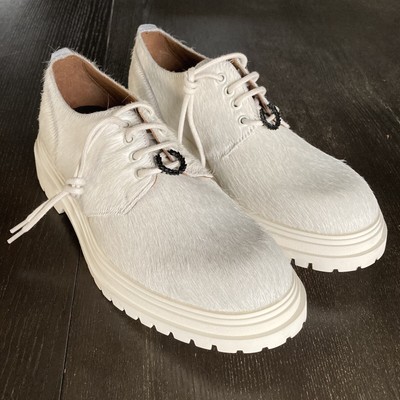 FRED PERRY Derby blanco b7303-560 de piel con pelo