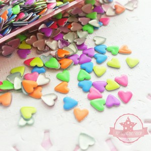 200-pcs-Mix-of-neon-colors-4mm-Heart-shape-nail-studs-3D-Nail-Design
