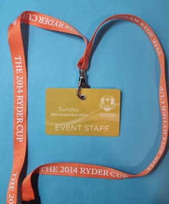 2014 Ryder Cup (Gleneagles, Schottland) Staff Pass & Lanyard