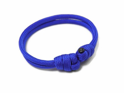 Paracord Surfer Armband-verstellbar-Maritimes Armband-Electric Blue-Handmade