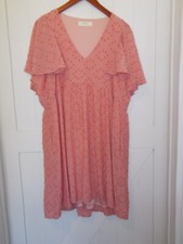 ALTAR'D STATE A Beautiful Soul Peach Pink Dress Swiss Dots Women's Size A 1X