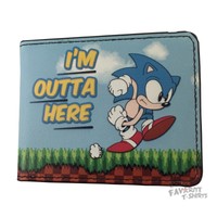 Sonic The Hedgehog I'm Outta Here Sega Gamer Licensed Adult Bi-fold Wallet on sale Sonic The Hedgehog I'm Outta Here Sega Gamer Licensed Adult Bi-fold Wallet on sale