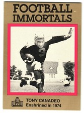 Tony Canadeo Football Immortal Card # 33