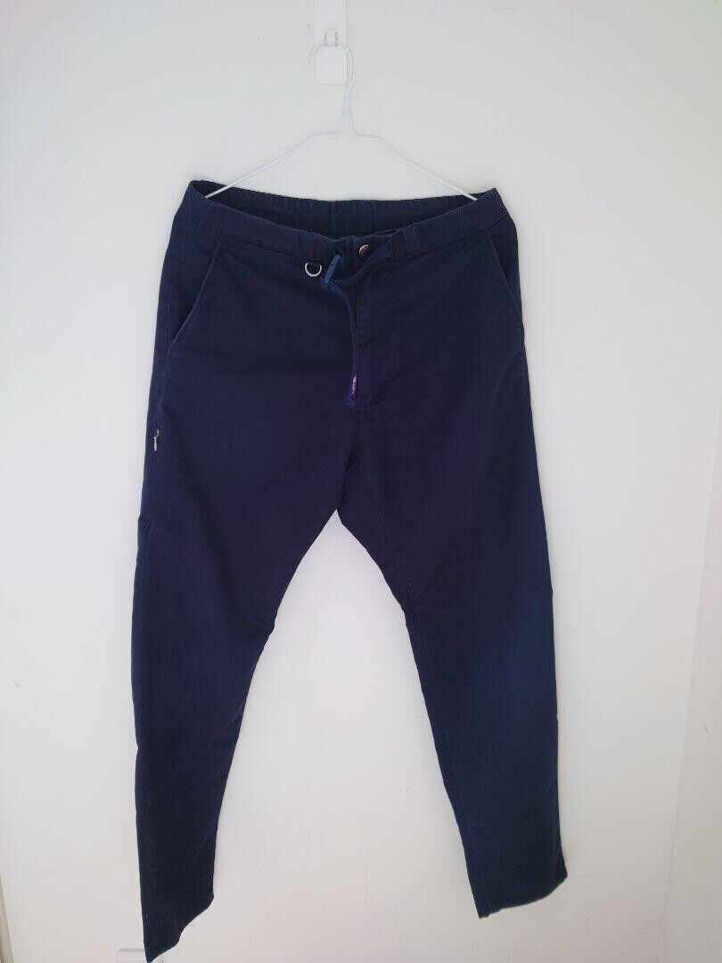 THE NORTH FACE PURPLE LABEL STRETCH TWILL TAPERED PANTS MEN BLUE SIZE S USED