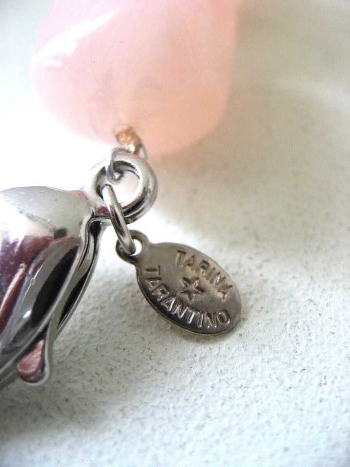 Gargantilla Tarina Tarantino Collar Corto Roca Caramelo Guijarro Rosa Pálido Nuevo y Sin Usar Foto 2 de 4