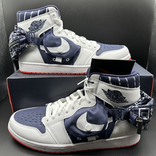Nike Air Jordan 1 Utility Q QUAI High Retro Blue Red White DV1717 100 Size  10.5 | eBay