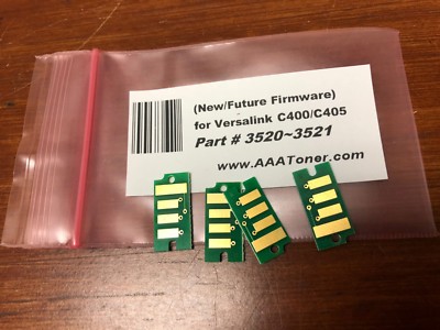 4 New firmware Toner Chip '' 3520 - 3521'' for Xerox VersaLink C400, C405 Refill