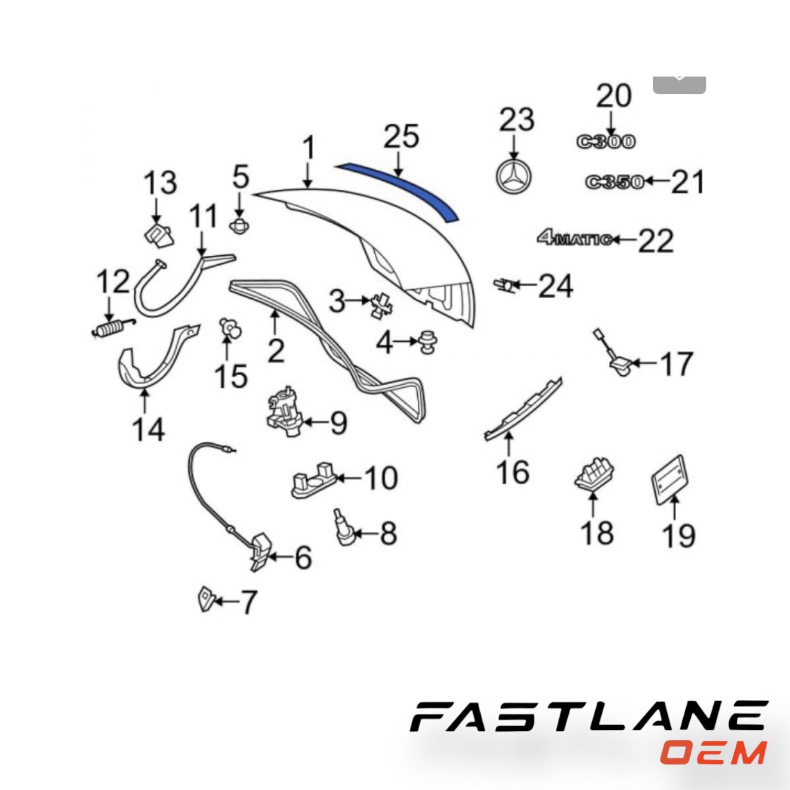 Mercedes-Benz 20479003889040 Genuine OEM Spoiler for sale online  