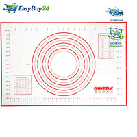 Silikon Backmatte Teigmatte Wiederverwendbar Antihaft Rutschfest 60 X 40 Cm Rot