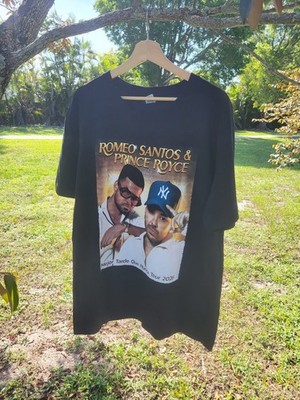 2026 Romeo Santos Prince Royce Tour Shirt Size XL Basic Blanx 