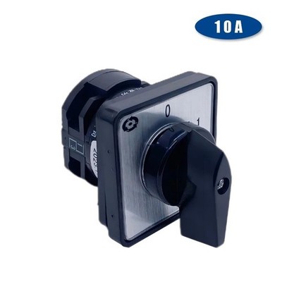 10A Rotary Cam Switch Power Cut Off Motor Start Stop Control Changeover Button
